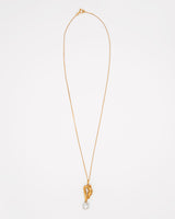Perola Cumaru Gold Plated Necklace w. Baroque Pearl