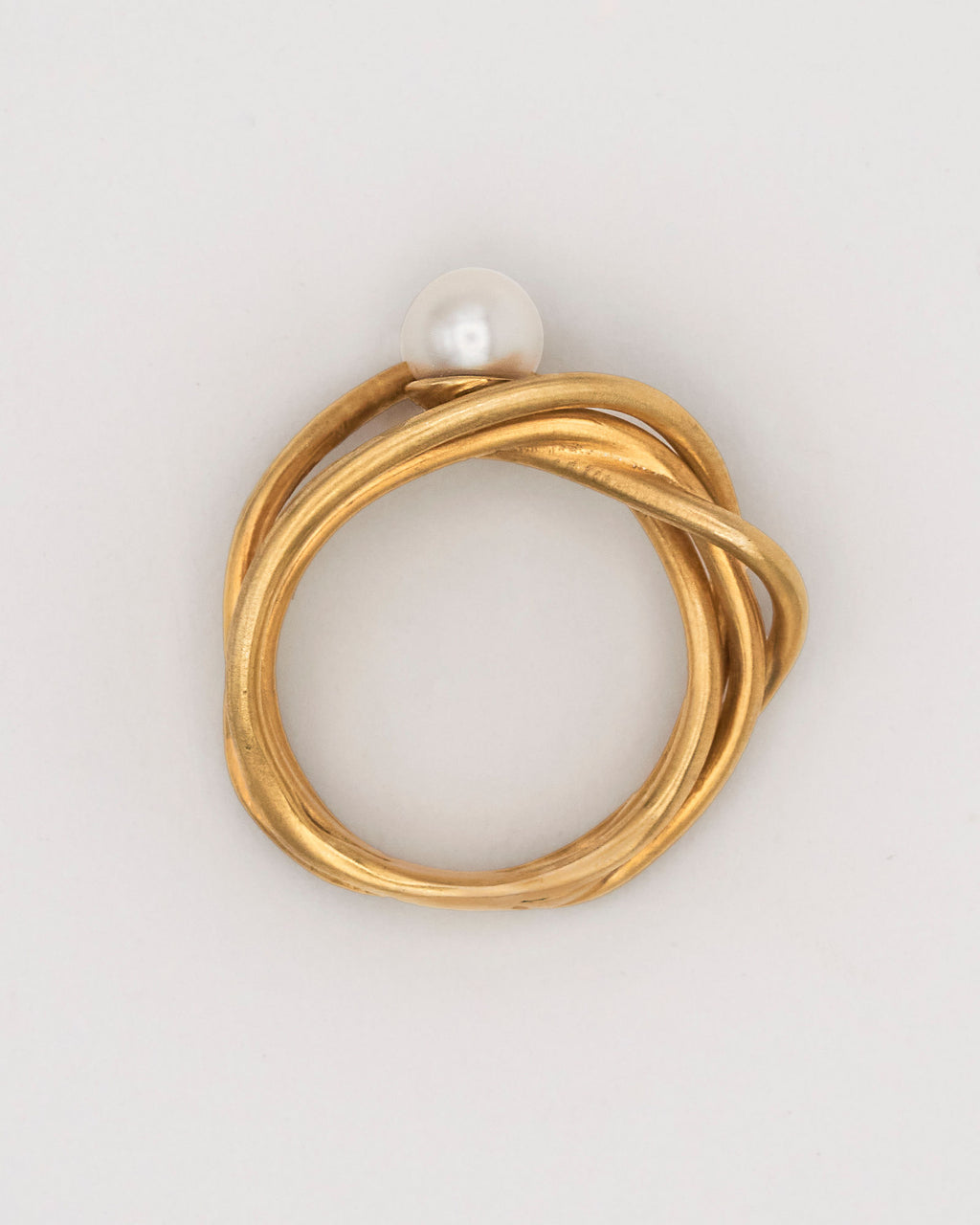 Perola Liana Gold Plated Ring w. Freshwater Pearl