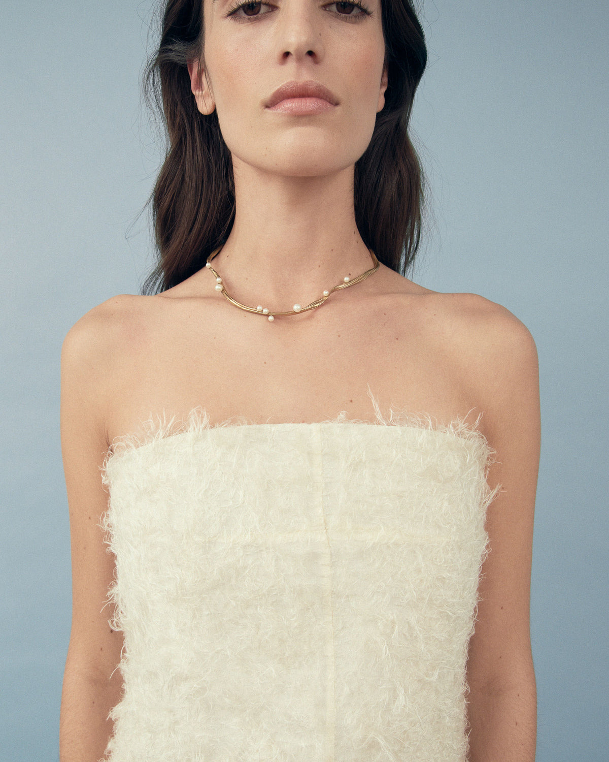 Ramo Forgyldt Choker m. Ferskvandsperler