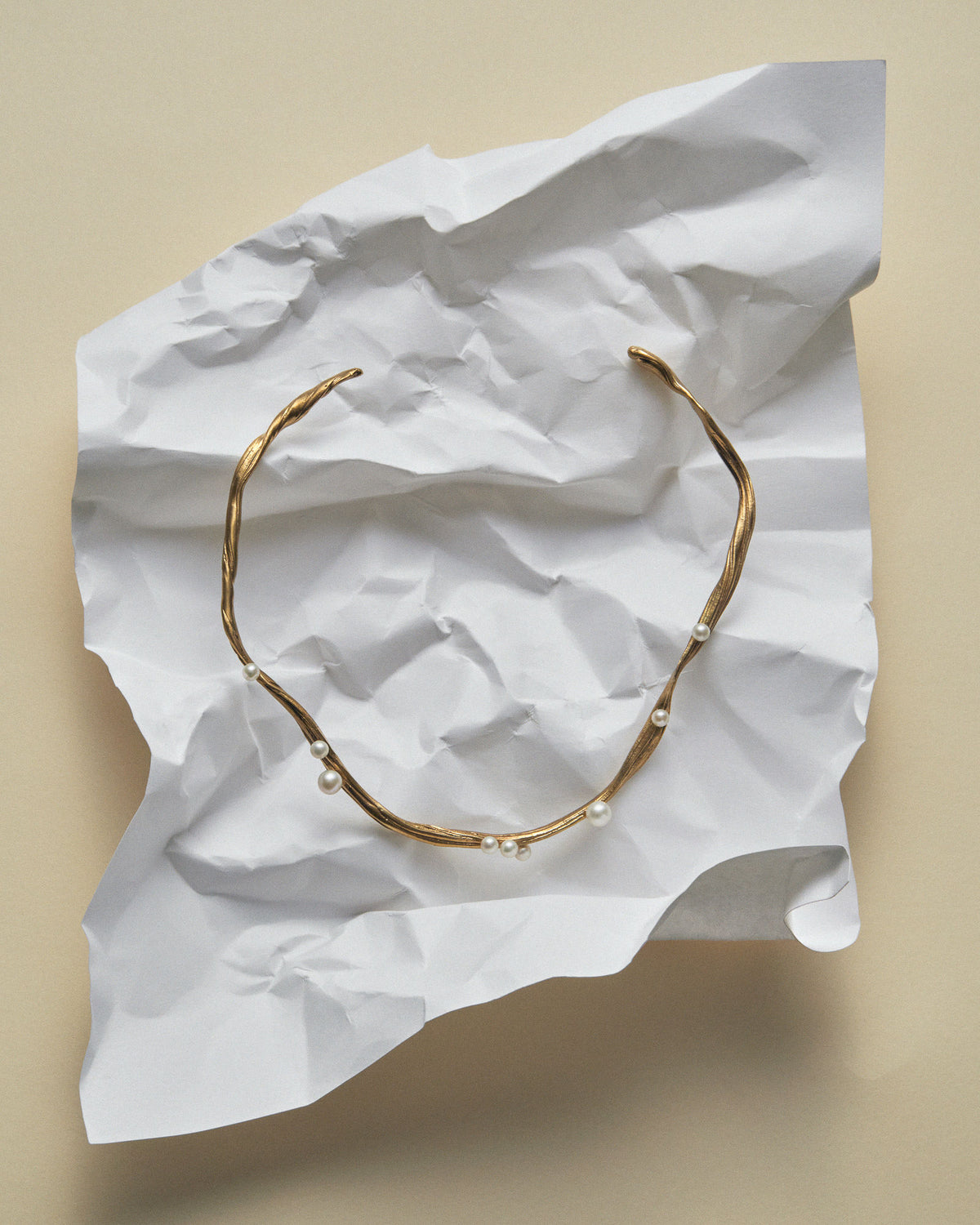 Ramo Forgyldt Choker m. Ferskvandsperler