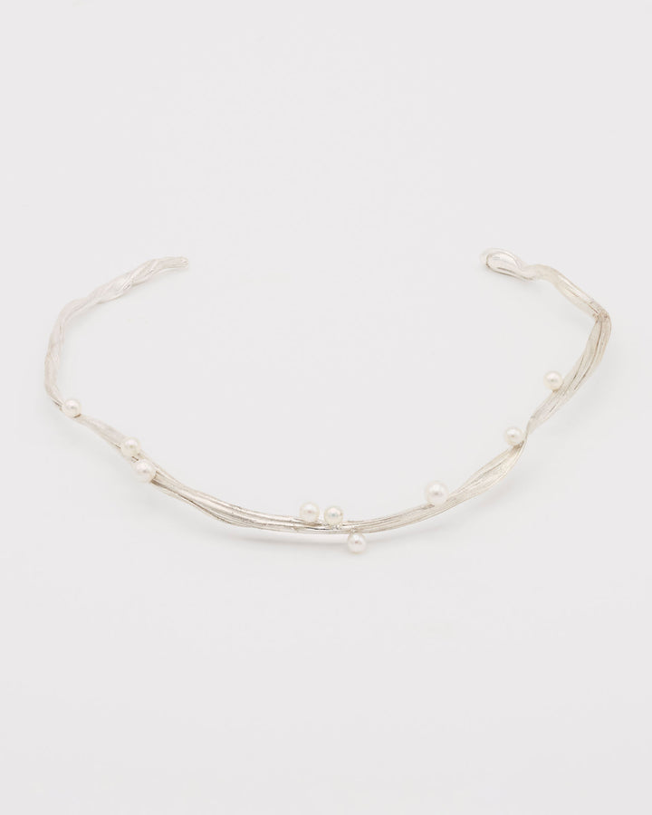 Ramo Sølv Choker m. Ferskvandsperler