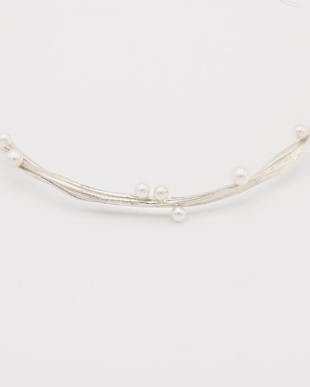 Ramo Silver Choker w. Freshwater Pearls