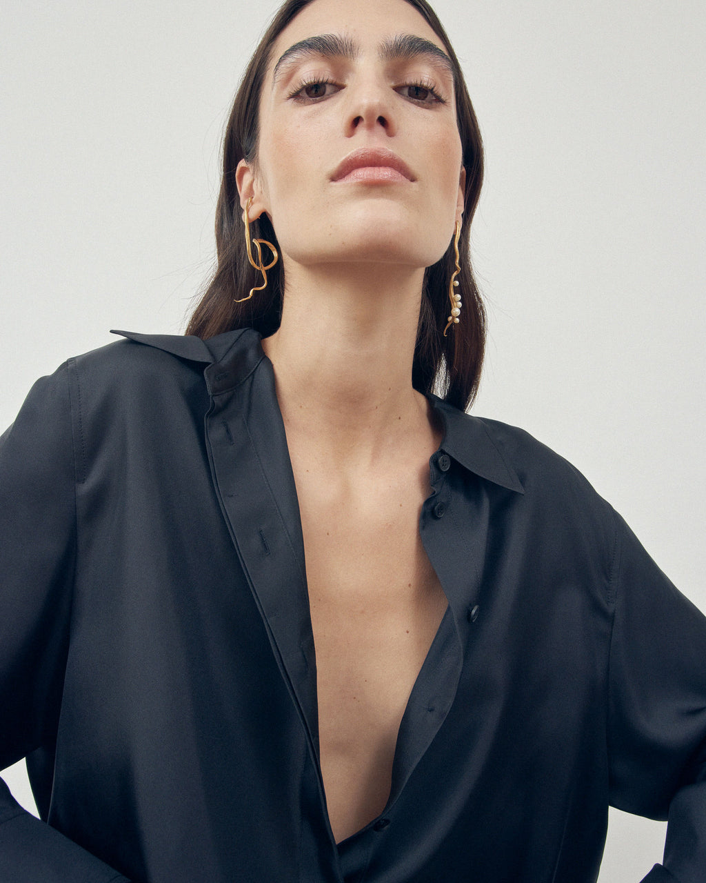 Ramo Gold Plated Earrings w. Freshwater Pearls