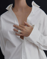 Amassado Silver Ring