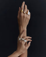 Dobra Gold Plated Ring w. Keshi Pearls