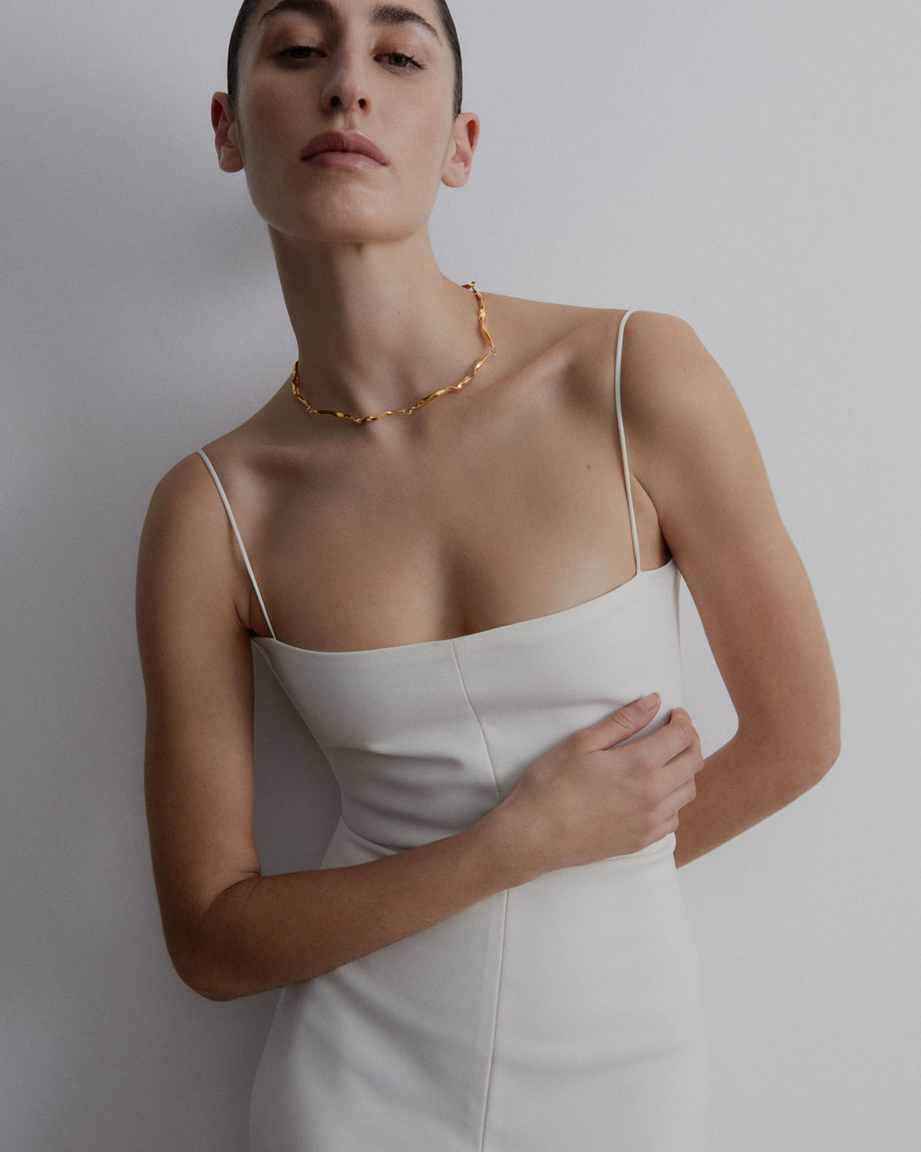 Trama Forgyldt Choker Halskæde