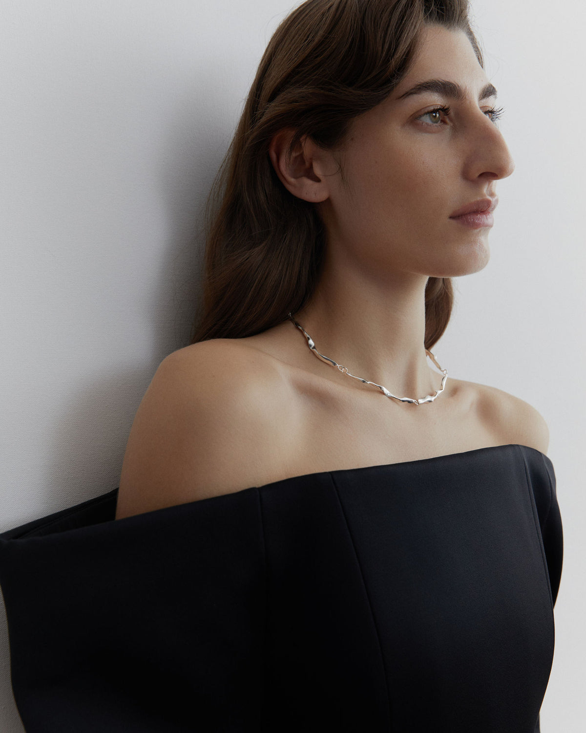 Trama Silver Choker Necklace