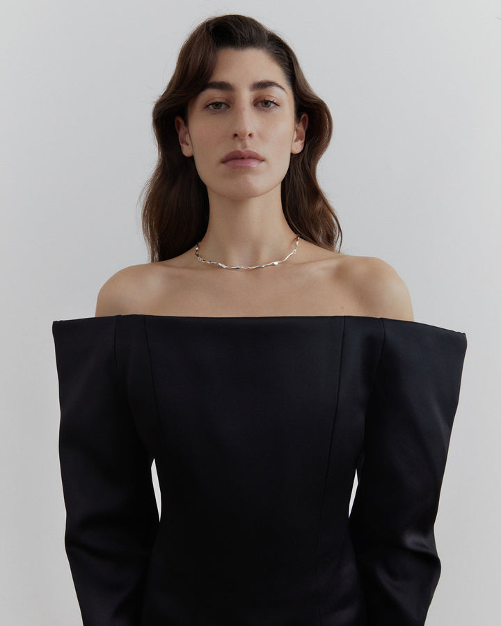 Trama Silver Choker Necklace