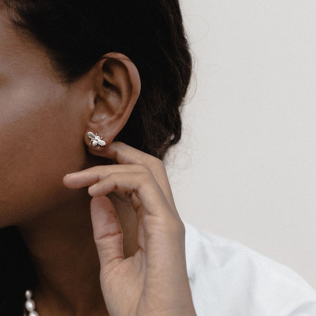 Bee Silver Studs