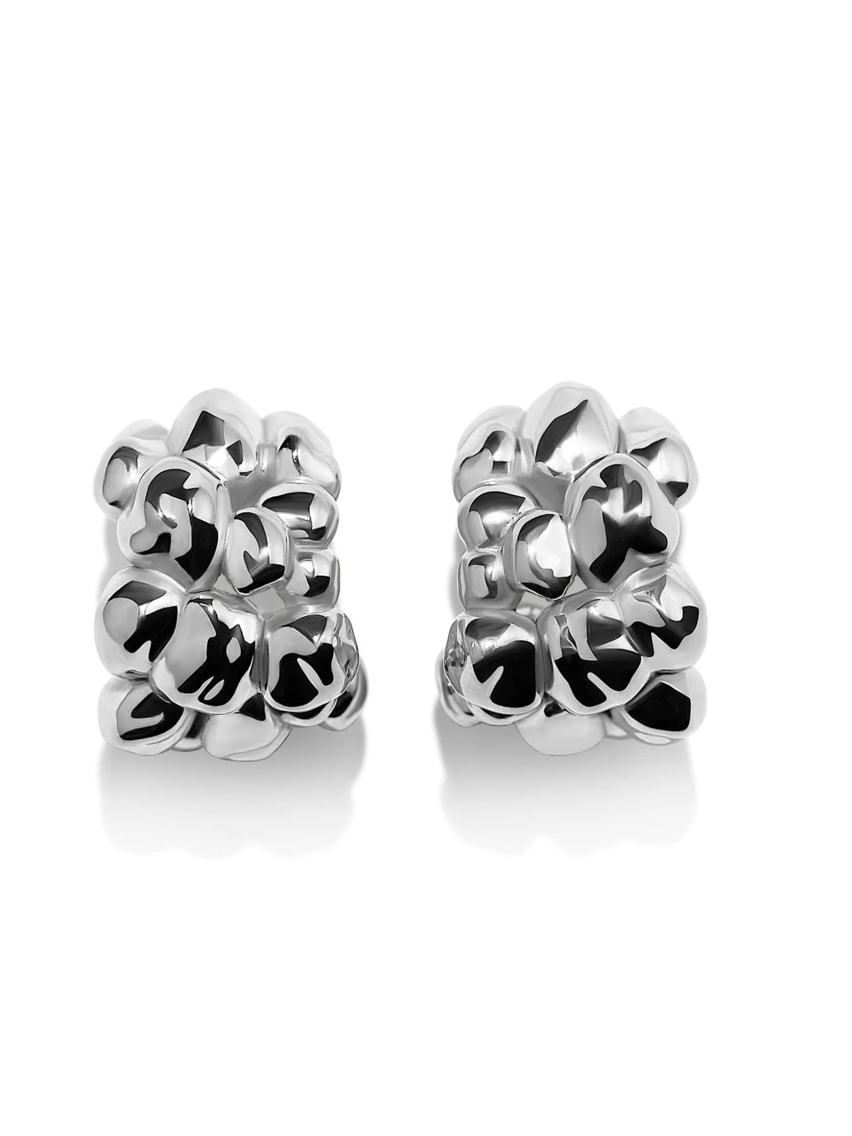 Bubble Silver Earrings