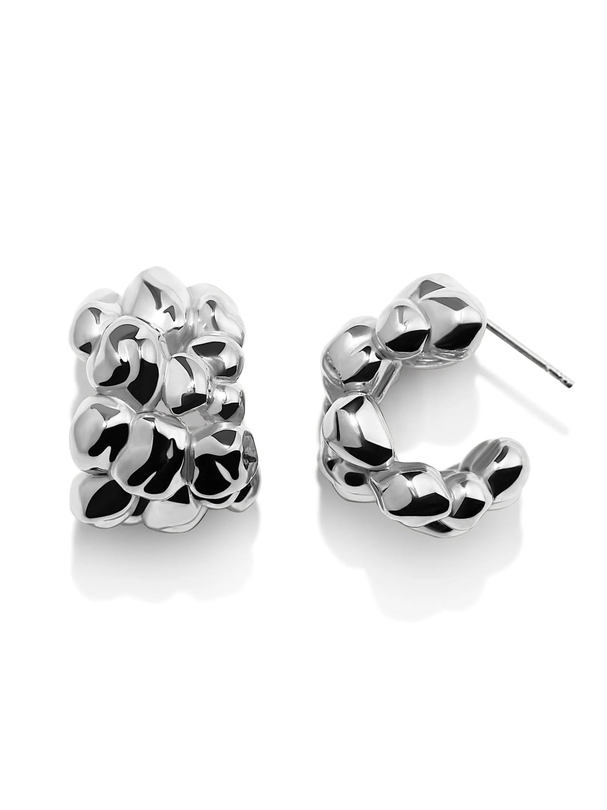 Bubble Silver Earrings