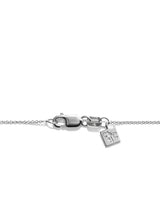 Silver Necklace w. Floating Lab-Grown Heart Diamond