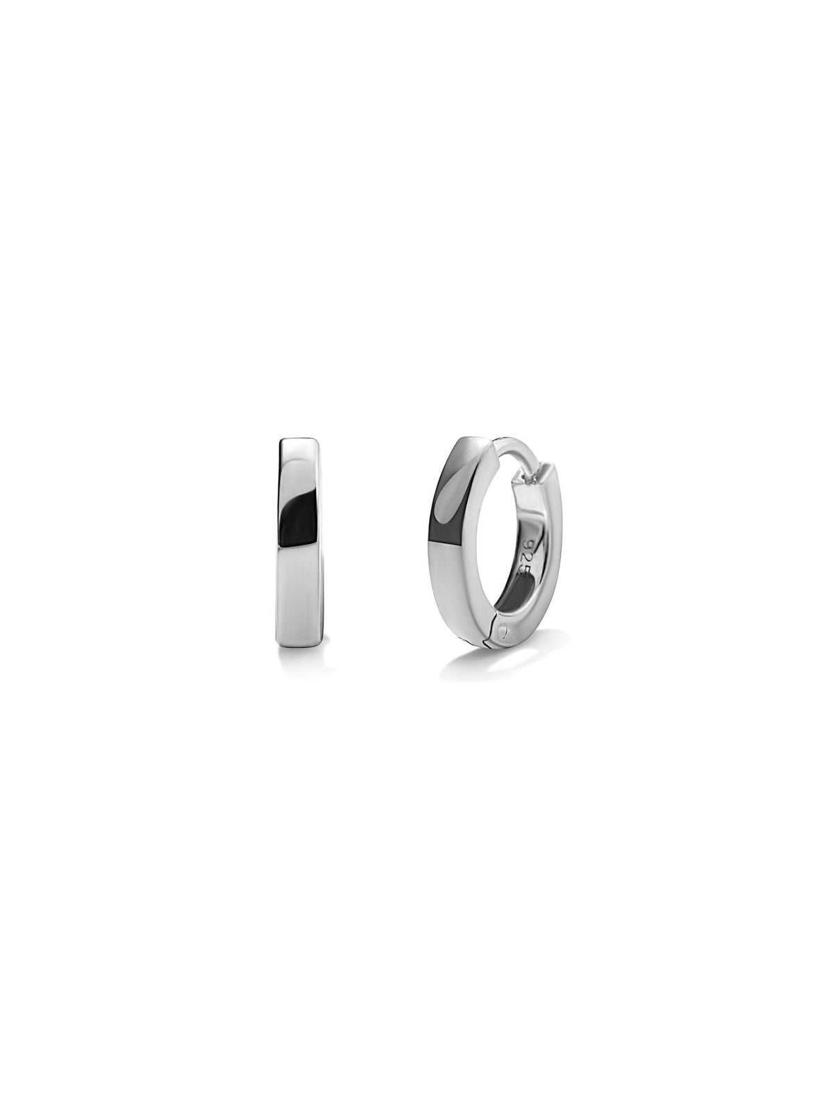 Petite Silver Huggies