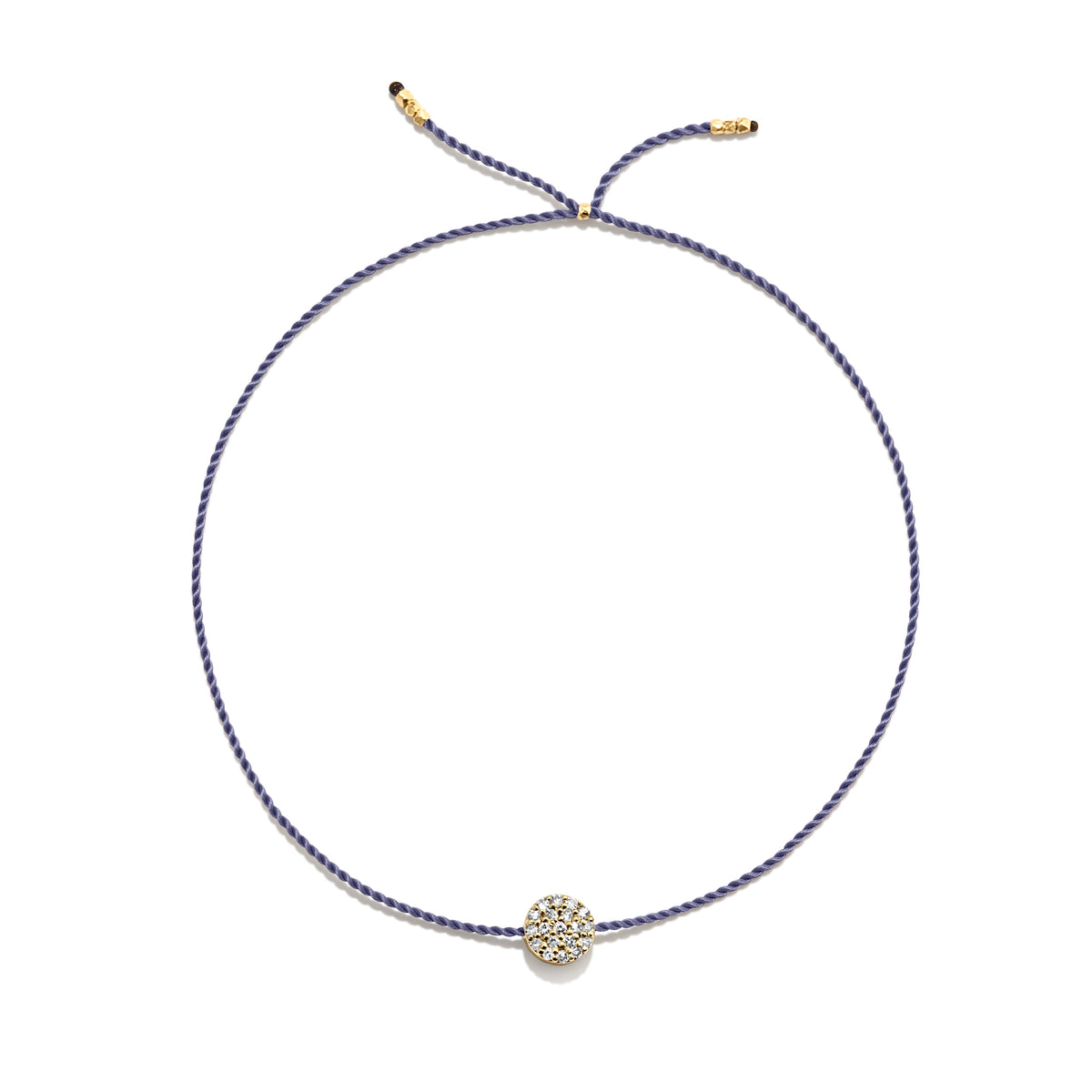 Tiny Guld Vermeil Armbånd m. Diamant Disc
