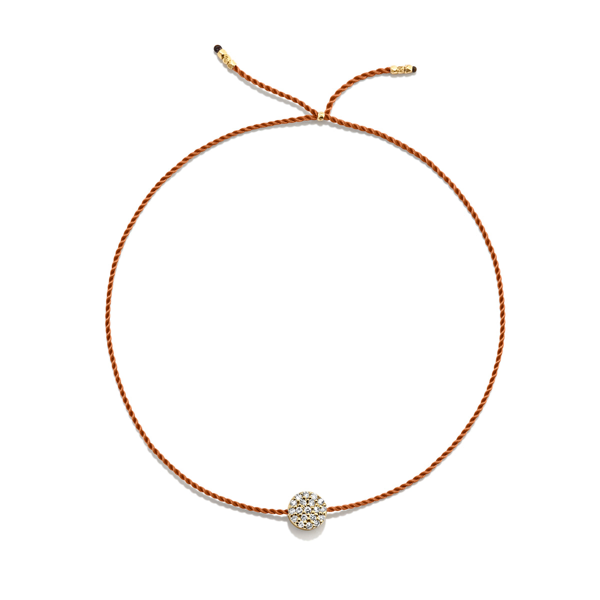 Tiny Guld Vermeil Armbånd m. Diamant Disc
