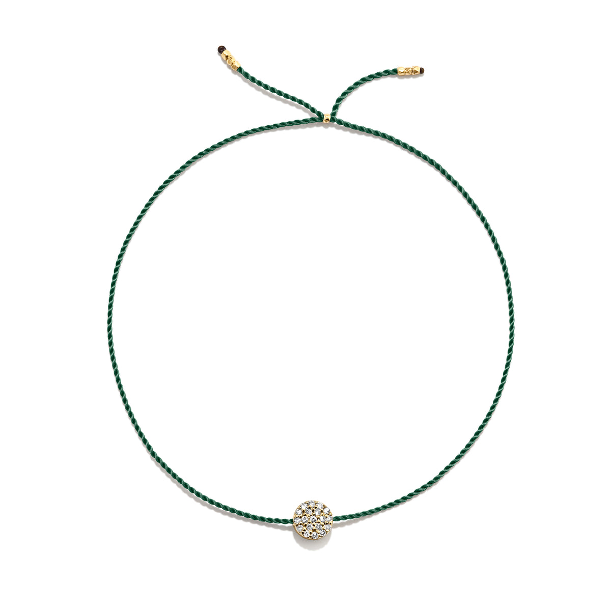 Tiny Guld Vermeil Armbånd m. Diamant Disc