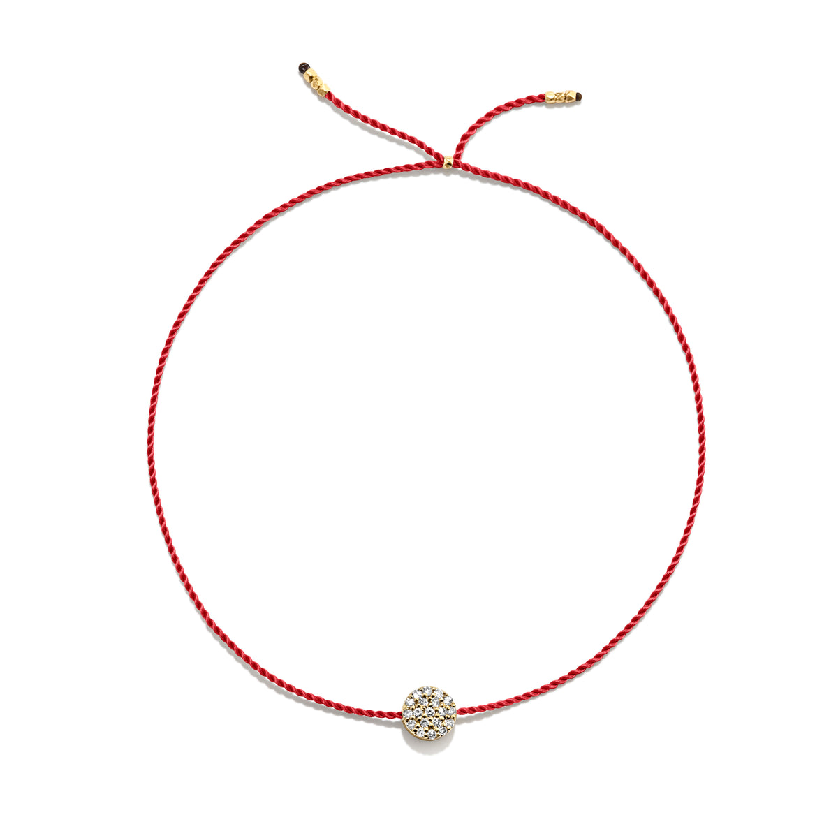 Tiny Guld Vermeil Armbånd m. Diamant Disc
