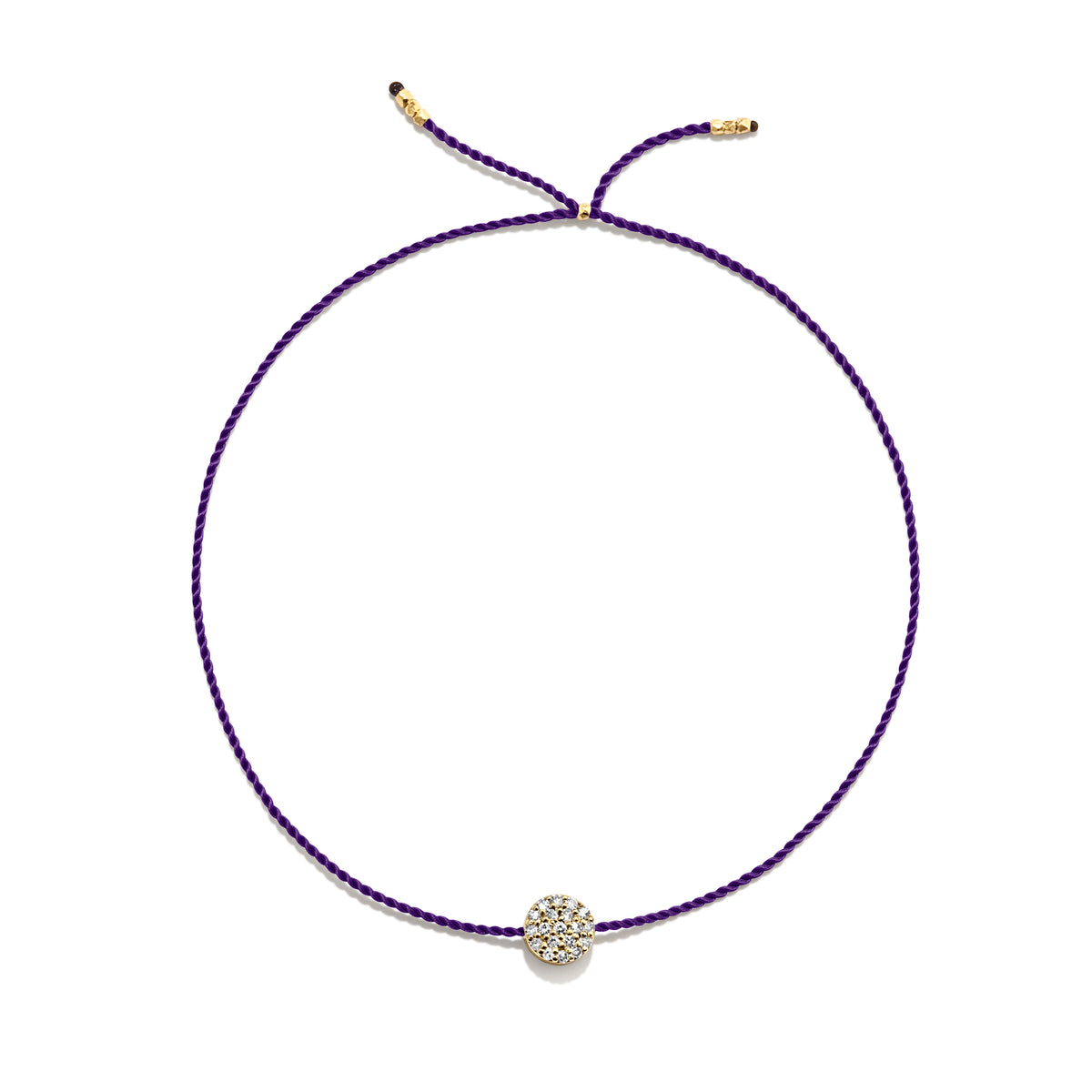 Tiny Guld Vermeil Armbånd m. Diamant Disc