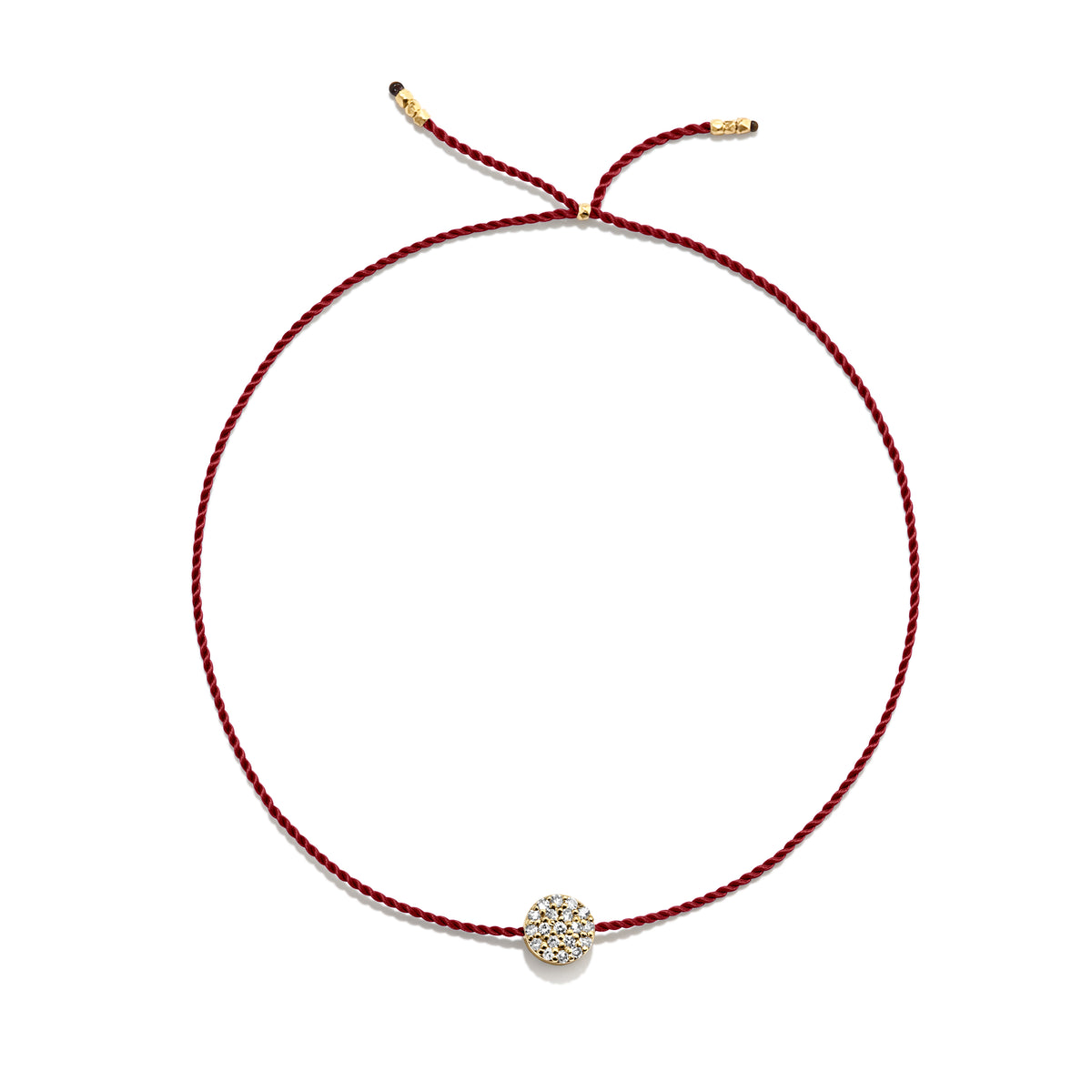Tiny Guld Vermeil Armbånd m. Diamant Disc
