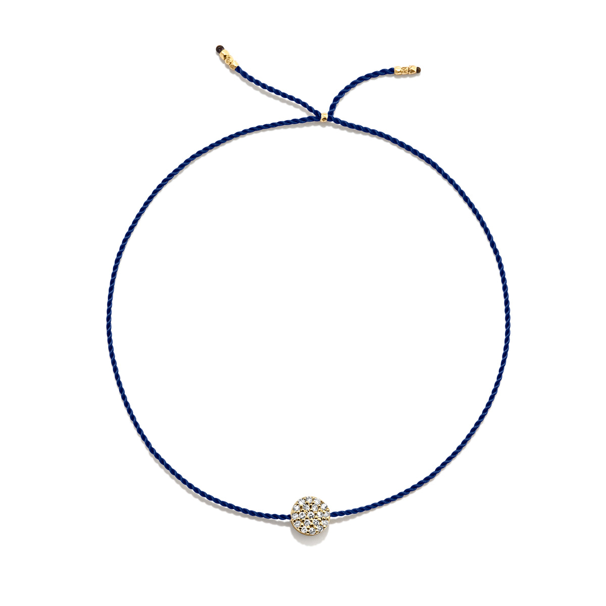 Tiny Guld Vermeil Armbånd m. Diamant Disc