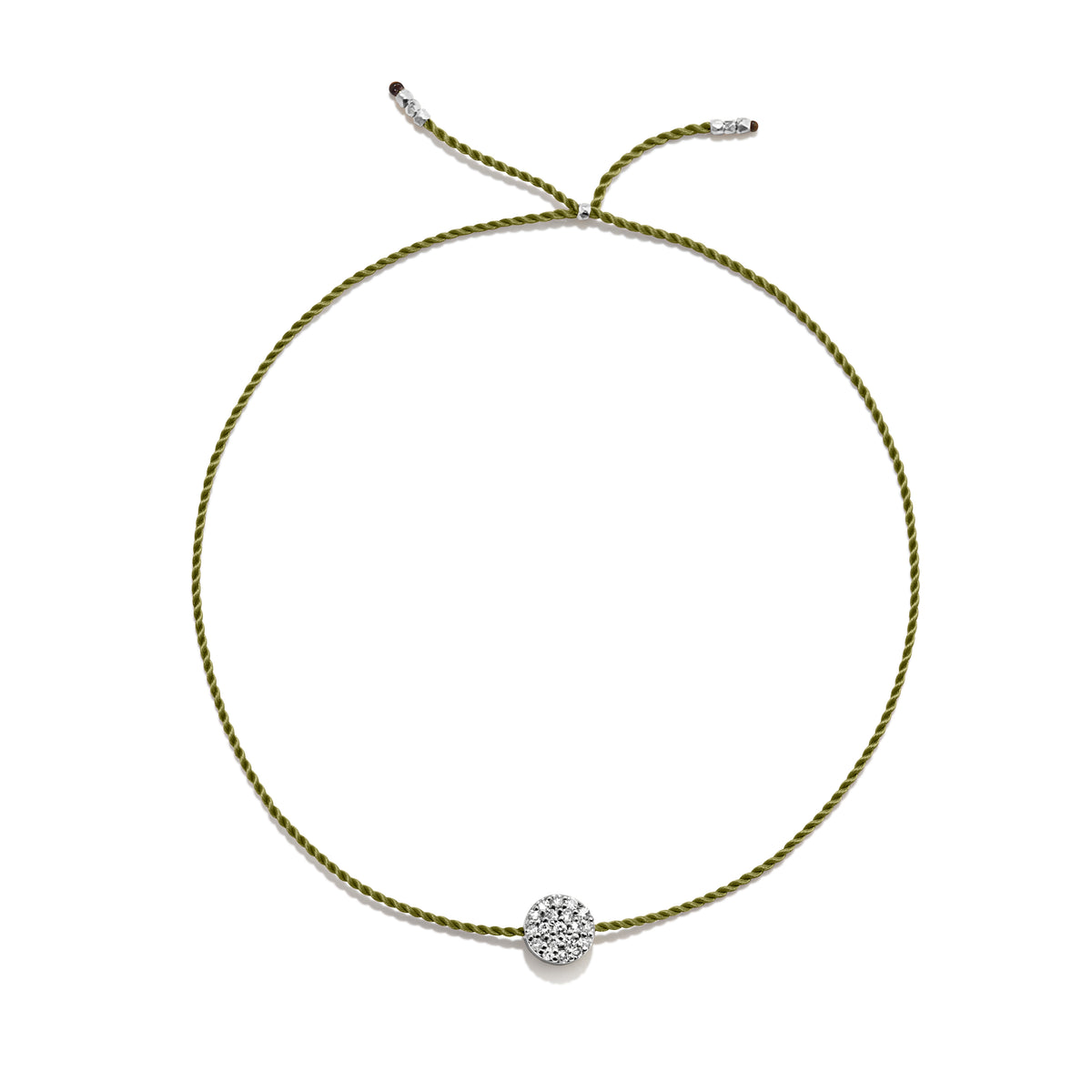 Winziges Silberarmband w. Diamantscheibe