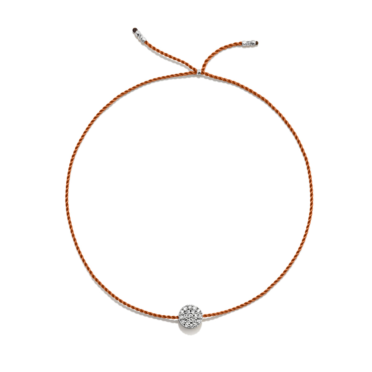 Winziges Silberarmband w. Diamantscheibe