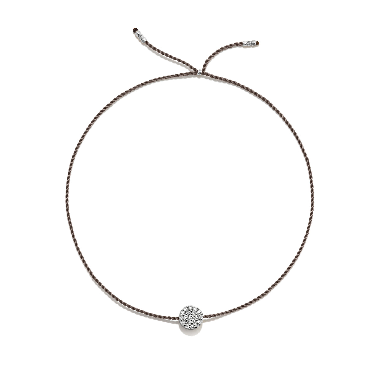 Winziges Silberarmband w. Diamantscheibe