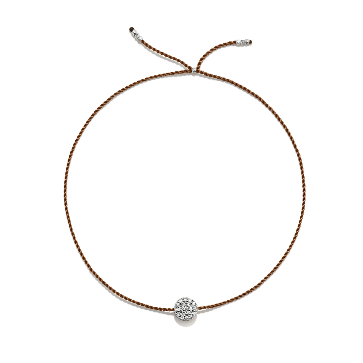 Winziges Silberarmband w. Diamantscheibe