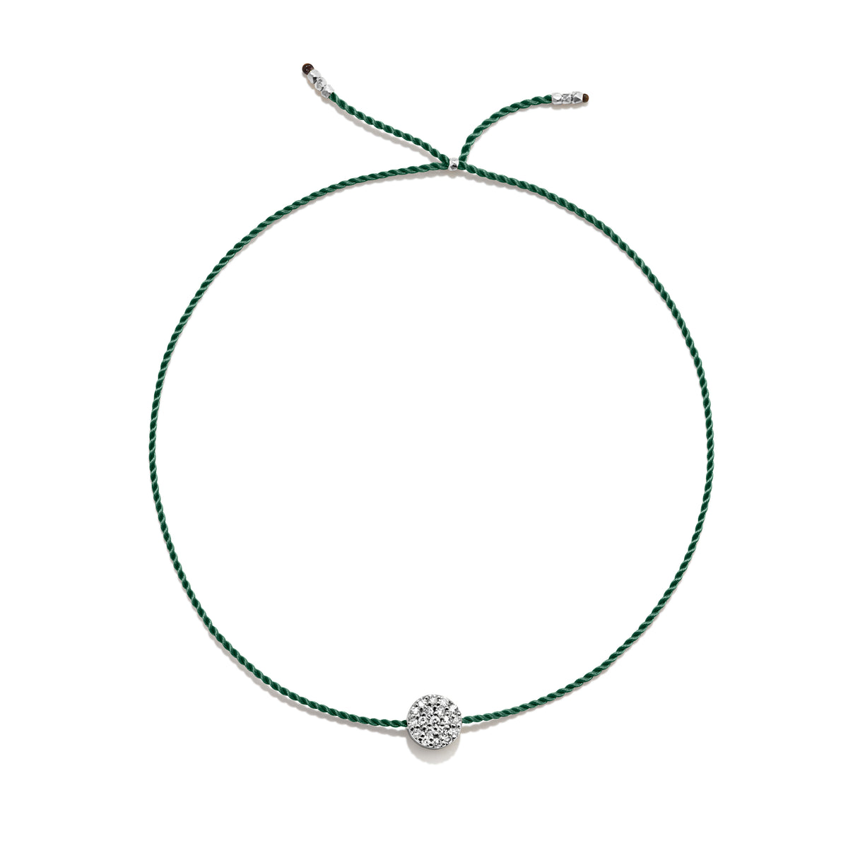 Winziges Silberarmband w. Diamantscheibe