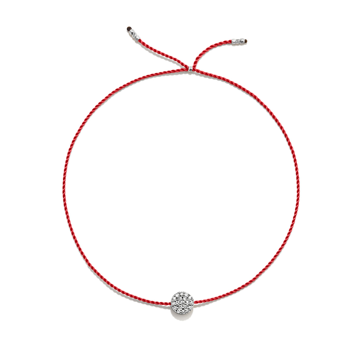 Winziges Silberarmband w. Diamantscheibe