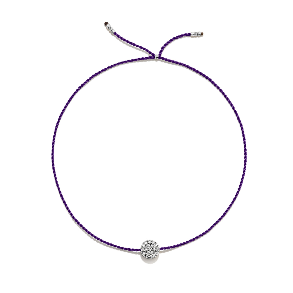 Winziges Silberarmband w. Diamantscheibe