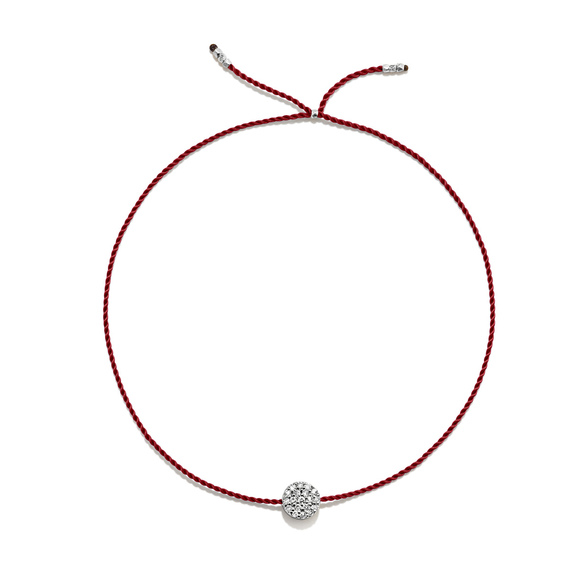 Winziges Silberarmband w. Diamantscheibe