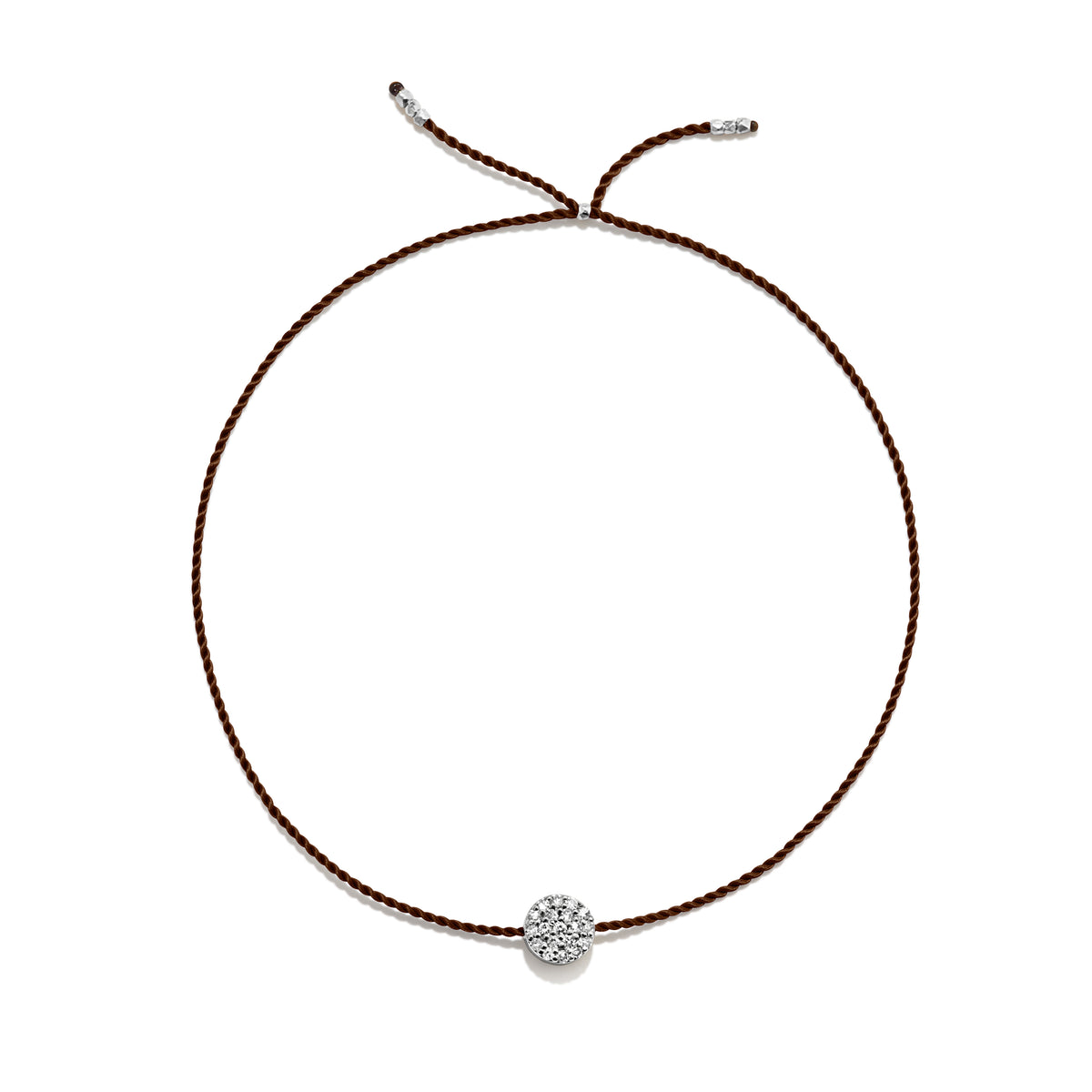 Winziges Silberarmband w. Diamantscheibe