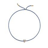 Winziges goldenes Vermeil Armband w. Diamantherz