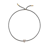 Winziges goldenes Vermeil Armband w. Diamantherz