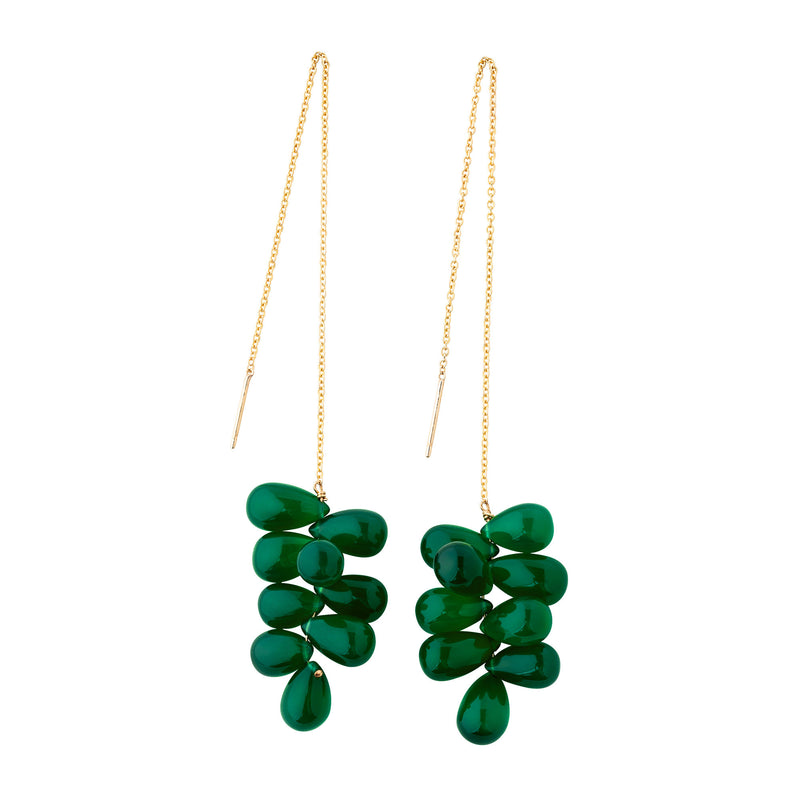 Green Onyx Gold Filled Earrings