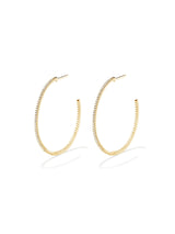18K Gold Plated Hoops w. Zirconia