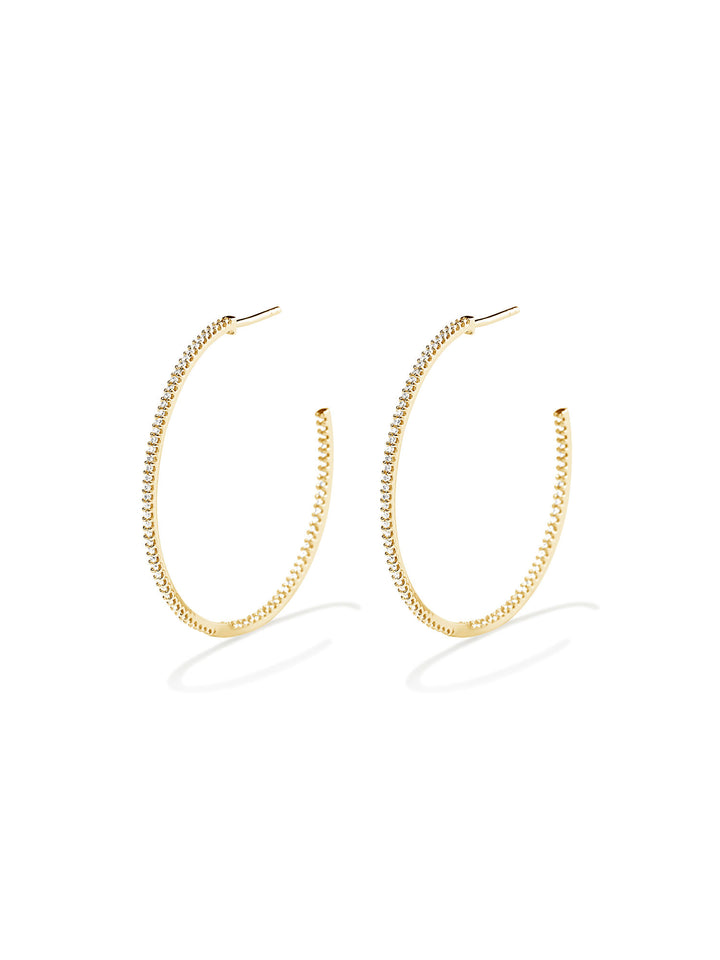 18K Forgyldt Hoops m. Zirkon