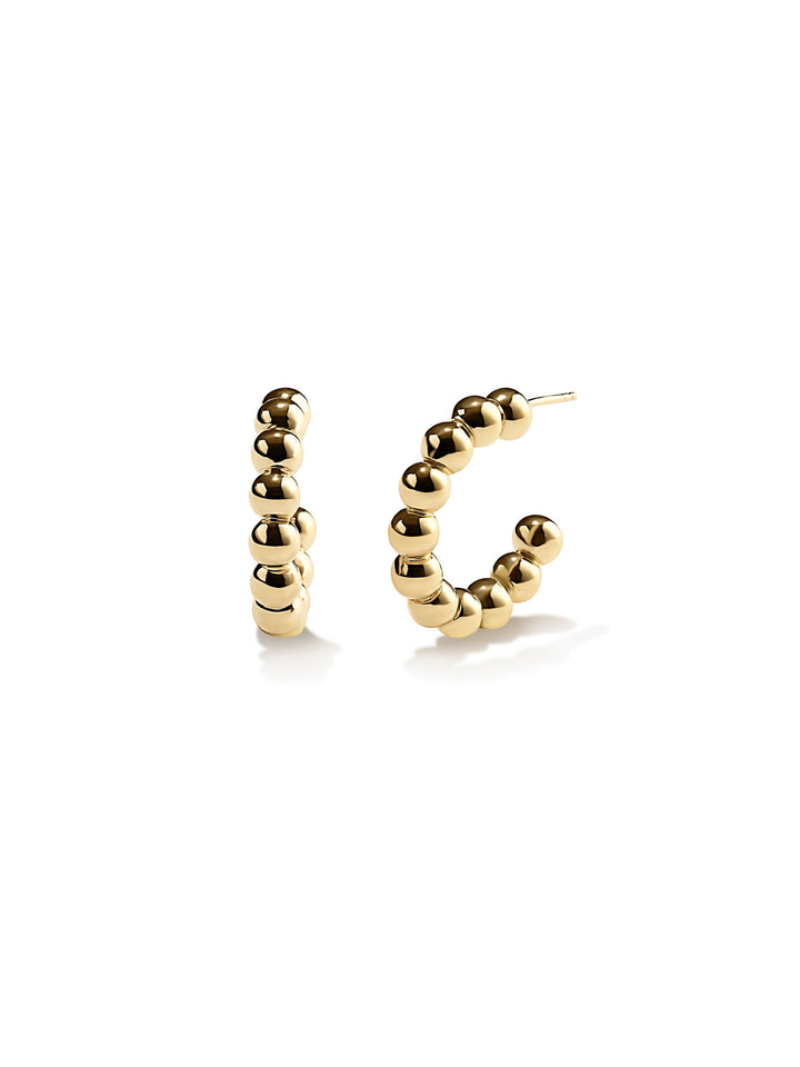 Bubble 18K Forgyldt Hoops