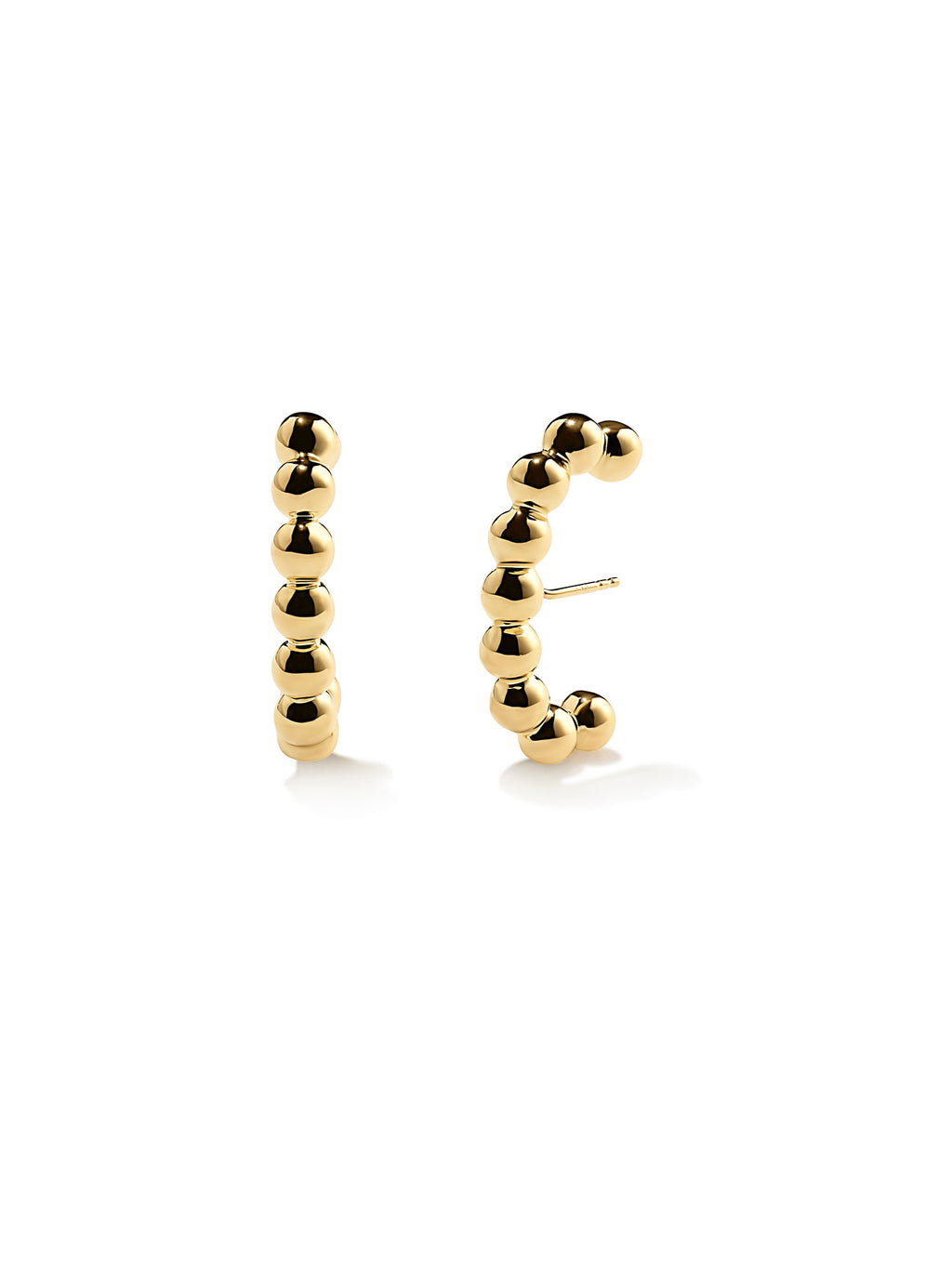 Bubble C 18K Gold Plated Hoops