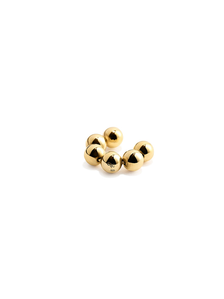 Bubble 18K Gold Plated Chunky Ear Cuff