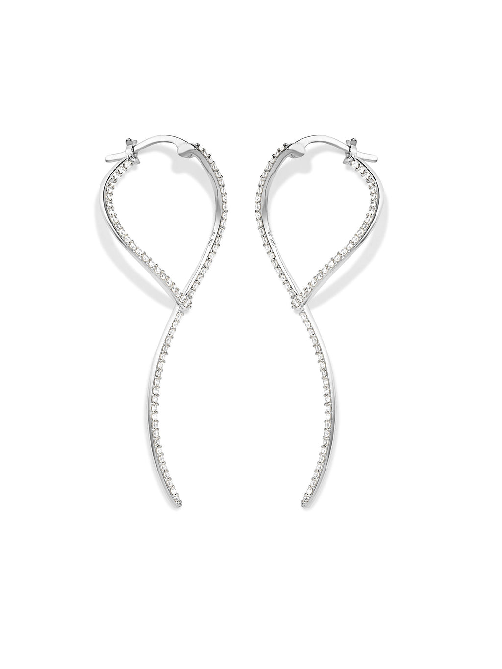 Loop Silver Earrings w. Zirconias