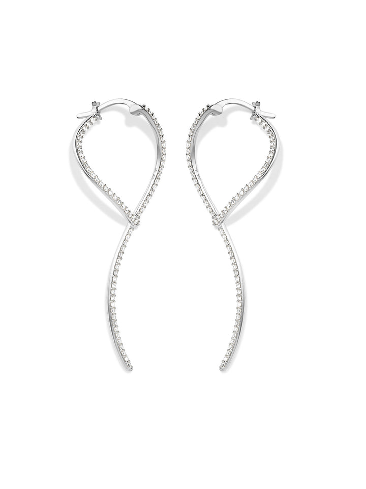Loop Silver Earrings w. Zirconias