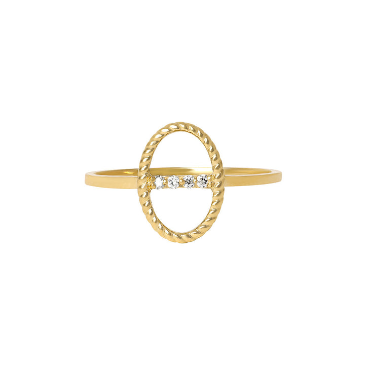 Celestial Bar Goldring aus 18K mit Diamanten