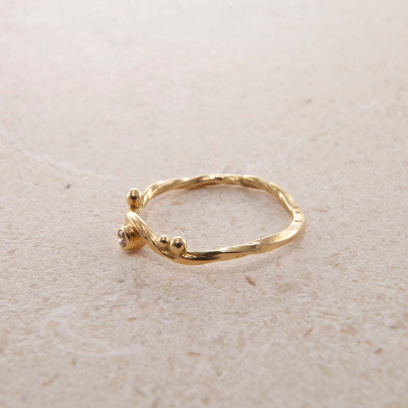 Seafire 18K & 22K Gold Ring w. Diamond