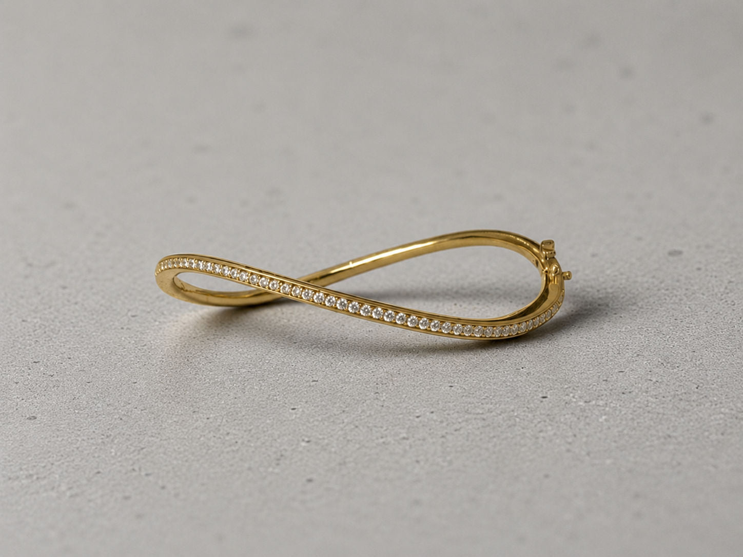Allure Slim 14K Gold Bangle w. Lab-Grown Diamonds