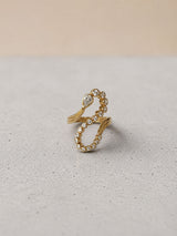 Poise Swell 14K Gold Ring w. Lab-Grown Diamonds