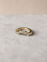 Poise Arc 14K Gold Ring w. Lab-Grown Diamonds