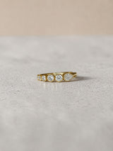 Poise Beam 14K Gold Ring w. Lab-Grown Diamonds