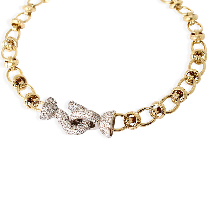 Chiara Gold Plated Necklace w. Zirconia